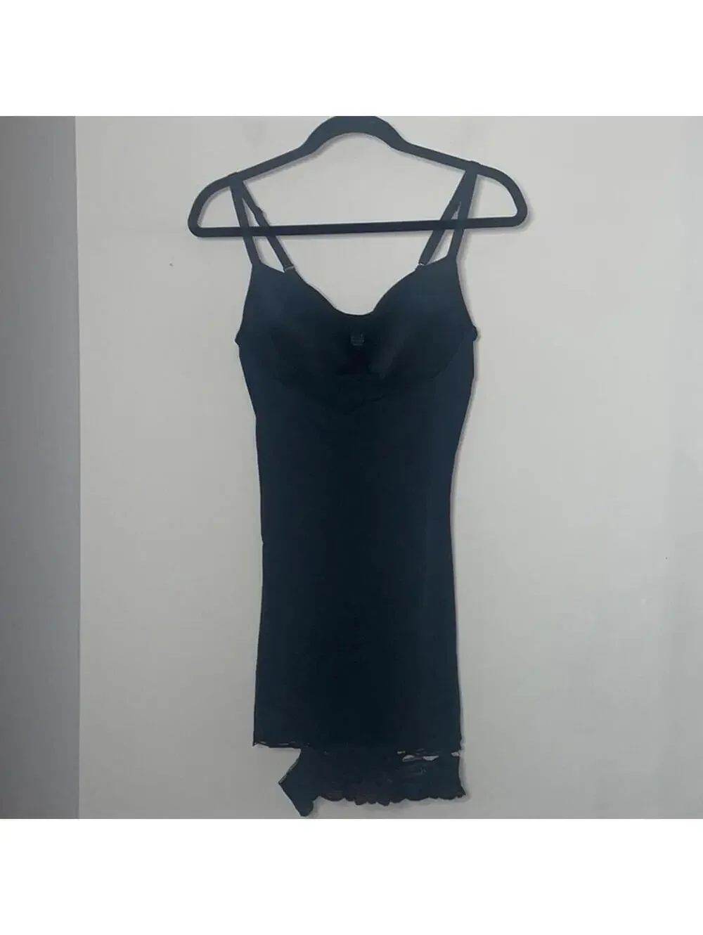 🇺🇸Spanx assets red hot label black bra spaghetti strap shape wear dress